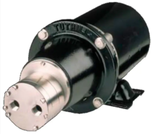 Black cylindrical pump and motor assembly