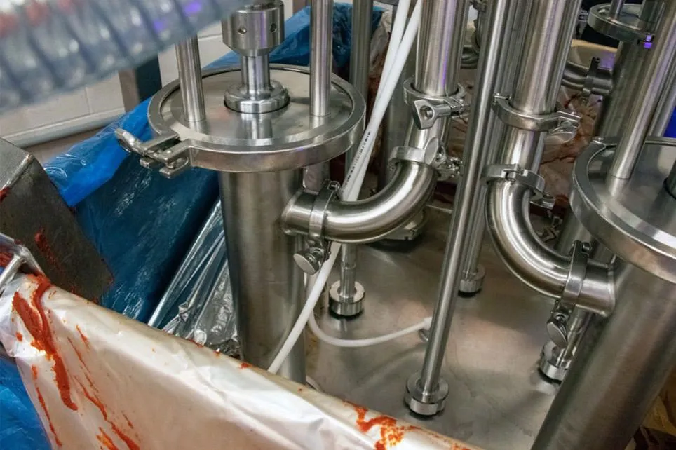A food grade pump, Graco pump used in highly viscous tomato paste