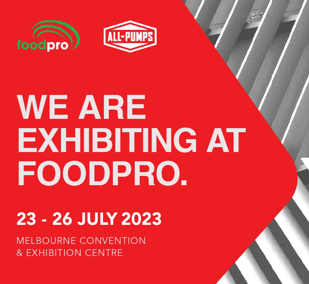 We are exhibiting at Foodpro banner