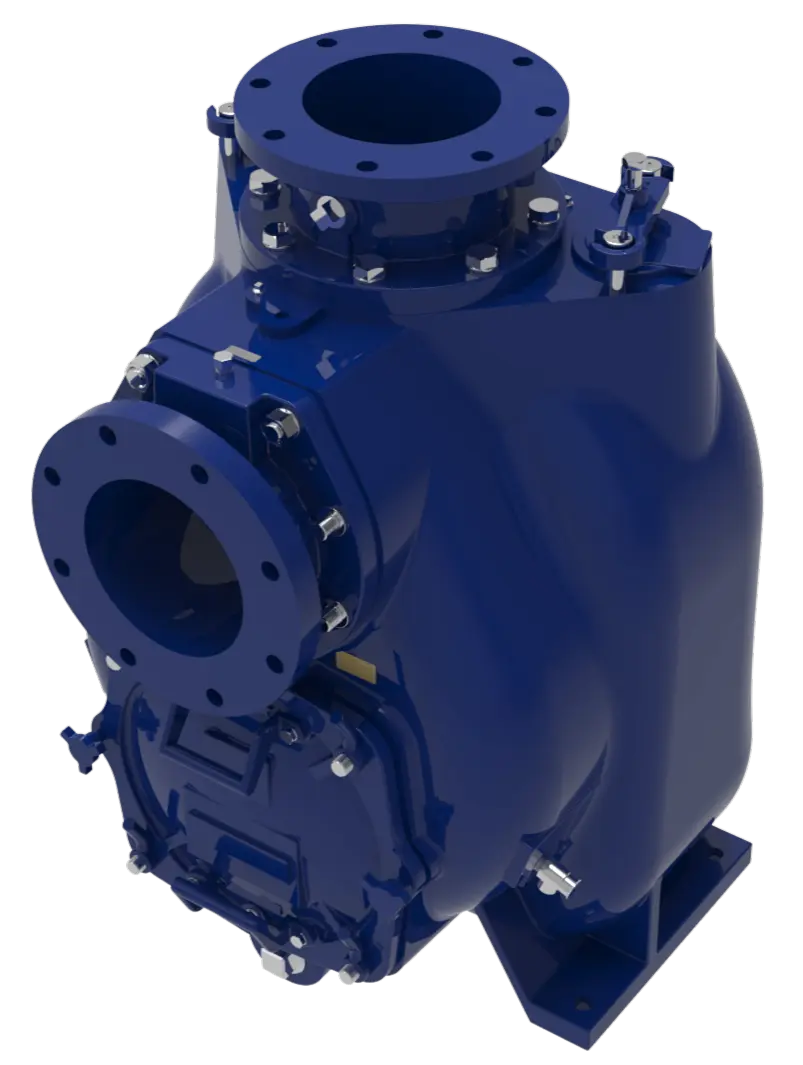 Close-up of a blue Trillium WSP pump.