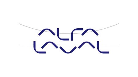 Alfa Laval logo.