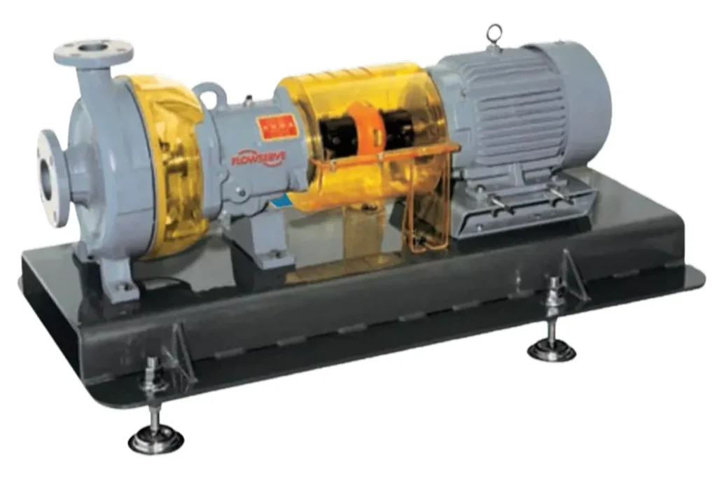 Flowserve pump and motor on a metal base