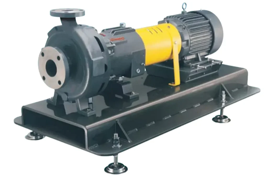 Flowserve pump and motor on a metal base