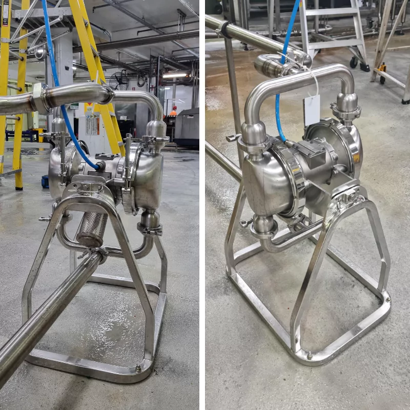 Graco SaniForce air-operated diaphragm pump for meat sauce