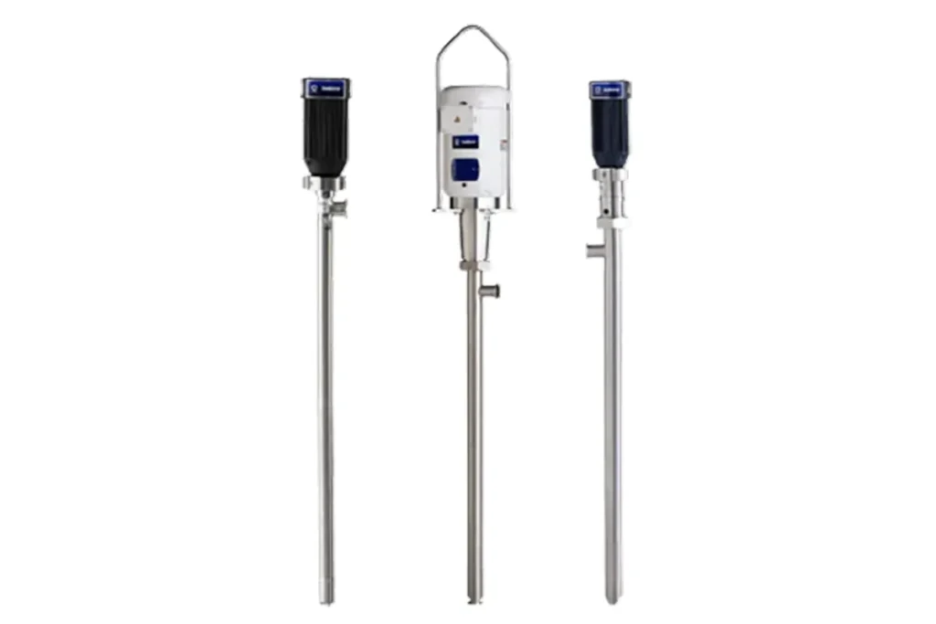 Three Graco SaniForce vertical pump units