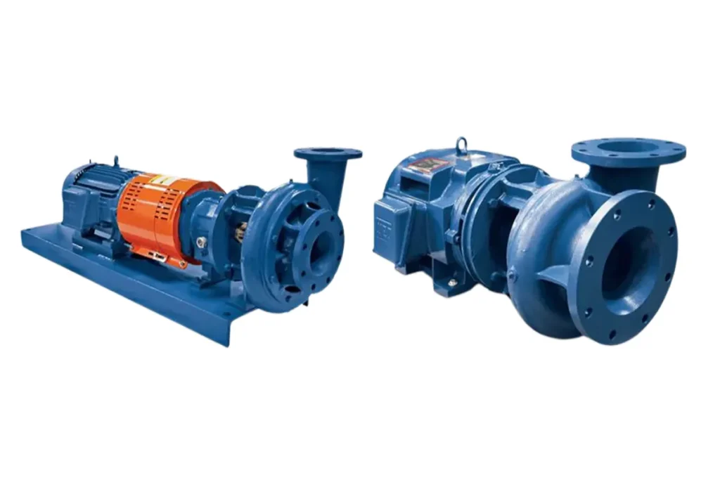 Several Griswold blue pump assemblies