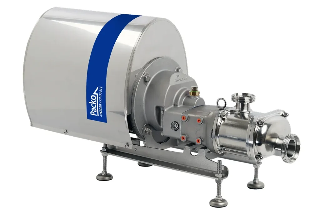 Metallic Packo pump coupled to a motor