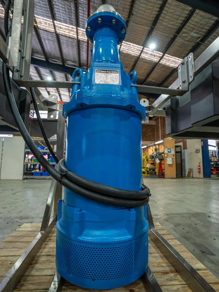 Custom-built Tsurumi LH pump for dewatering