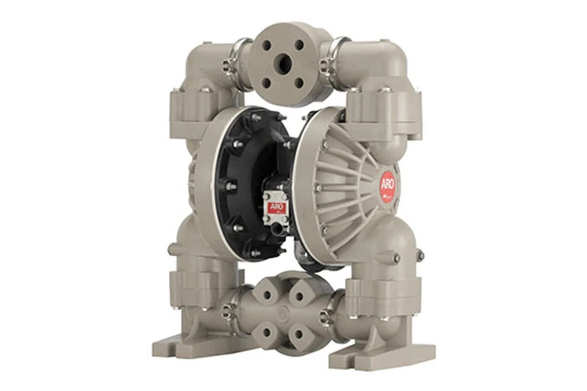 ARO light-coloured pump with a round central housing