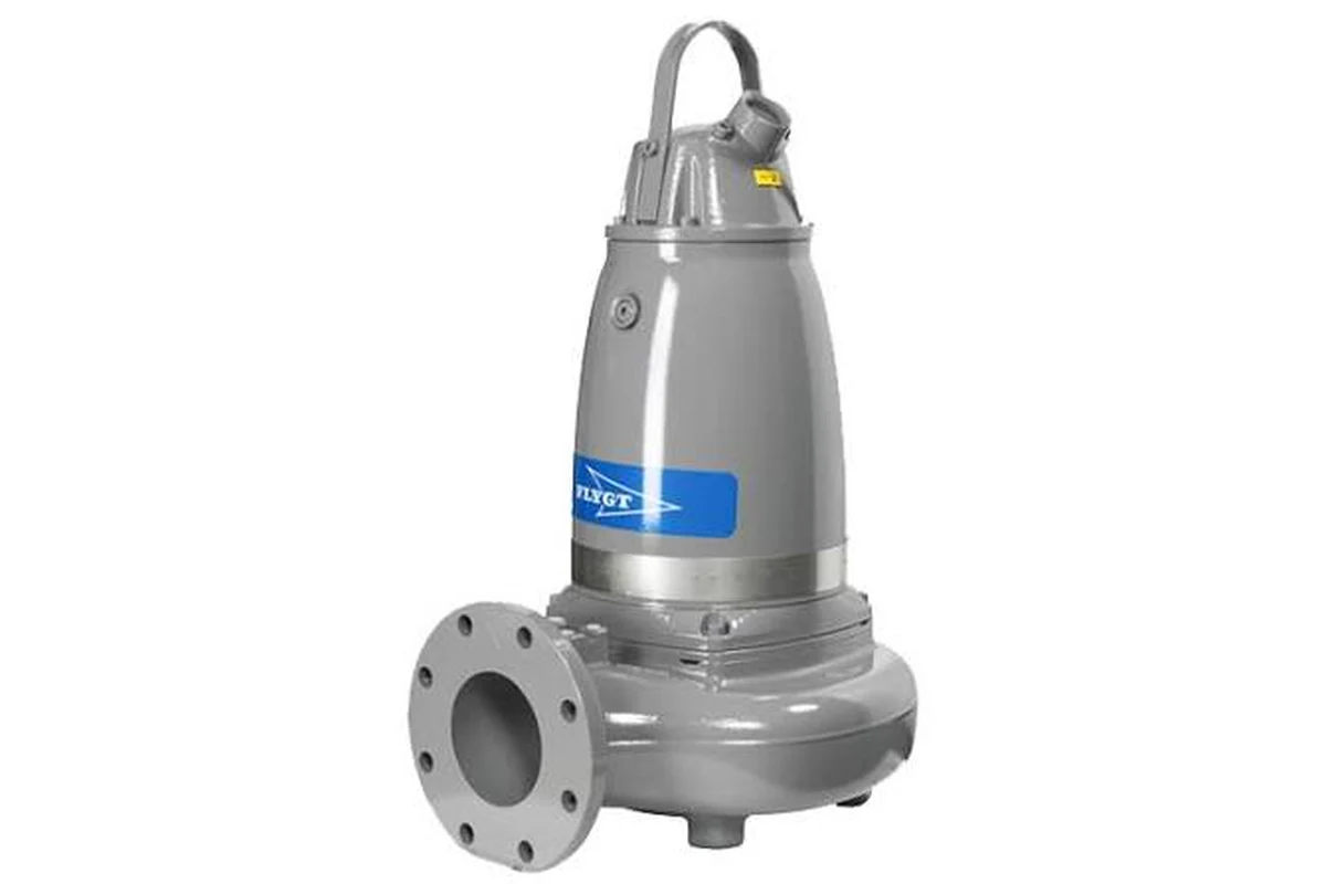 Flygt silver submersible pump with a top handle