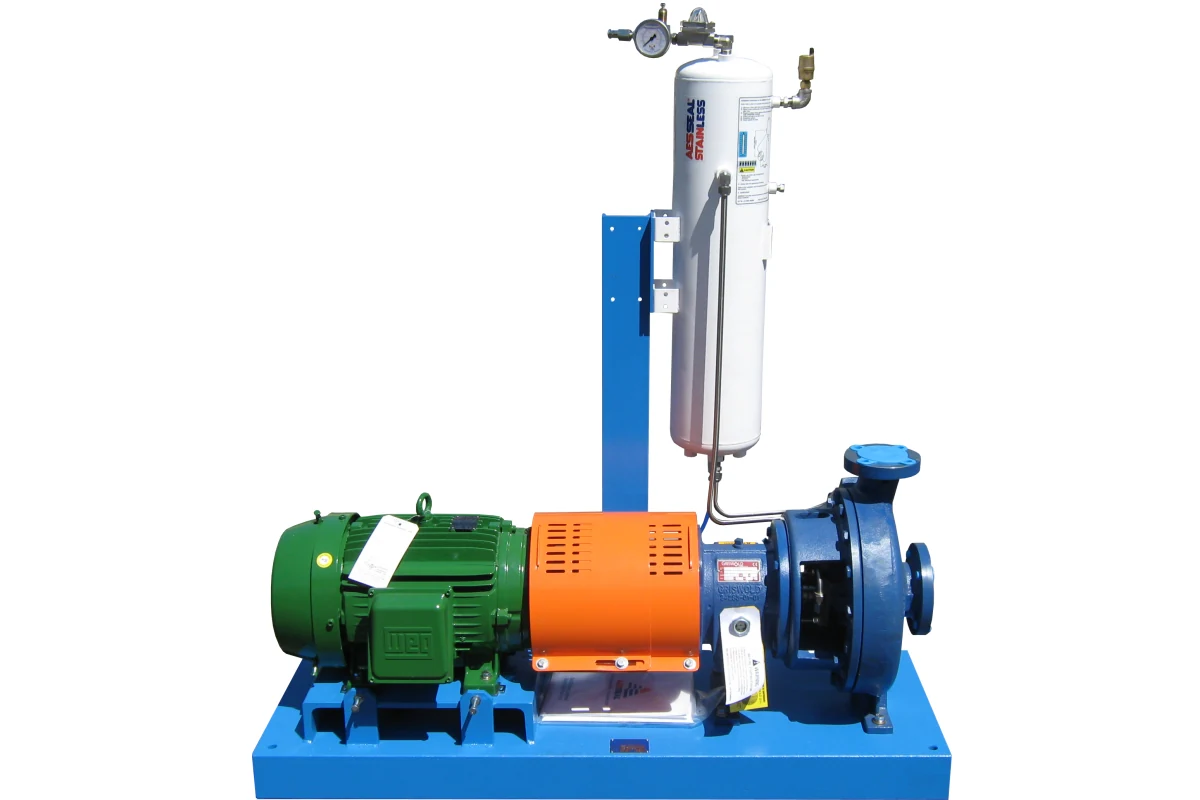 Griswold pump assemblies with green and orange motors