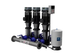 Javelin bank of vertical pumps with control equipment
