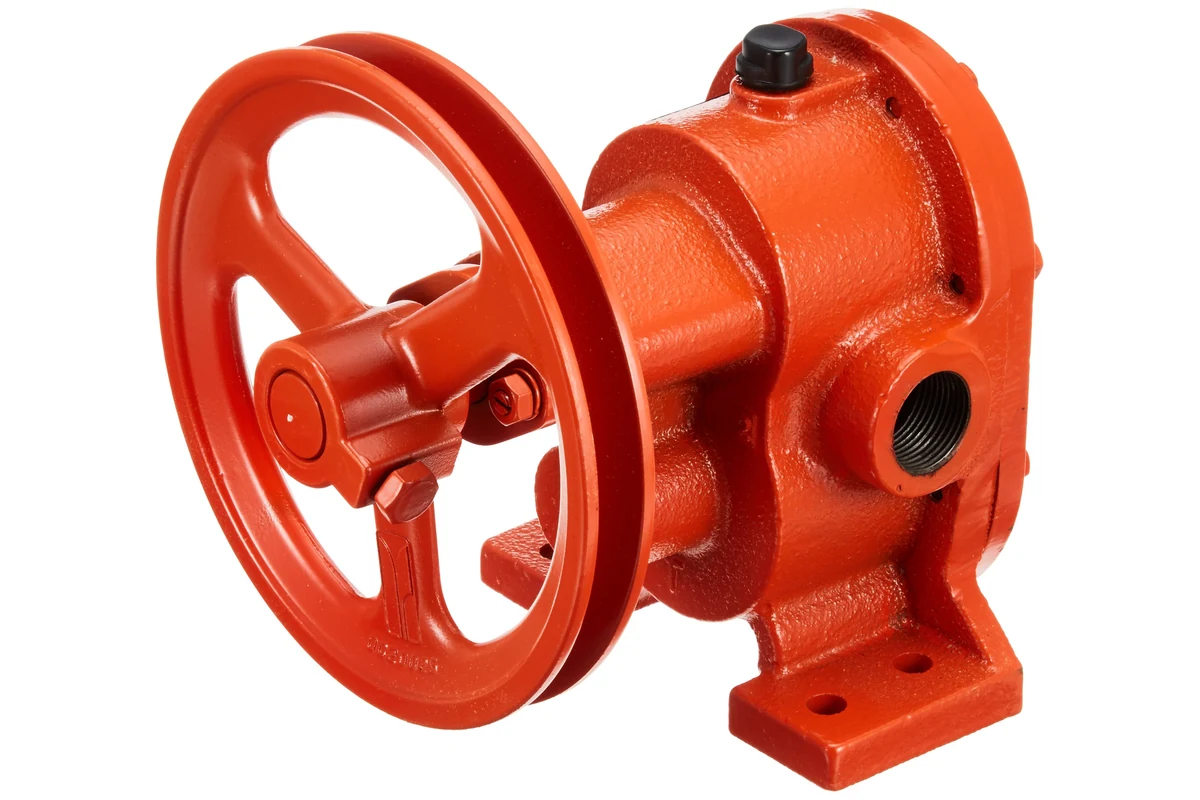 Koshin orange pump with a large wheel