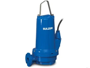 Sulzer blue submersible pump with a top handle