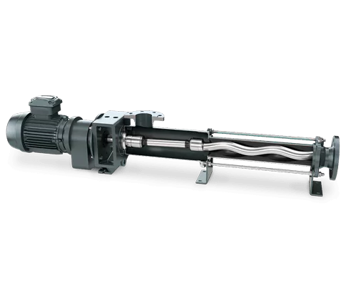 Long progressive cavity pump with dark drive unit