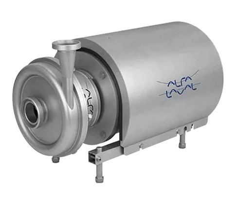 Silver sanitary centrifugal pump with round casing