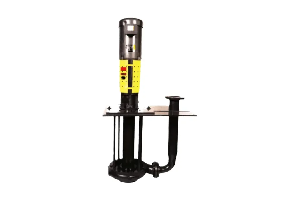 Gusher vertical pump unit with yellow label