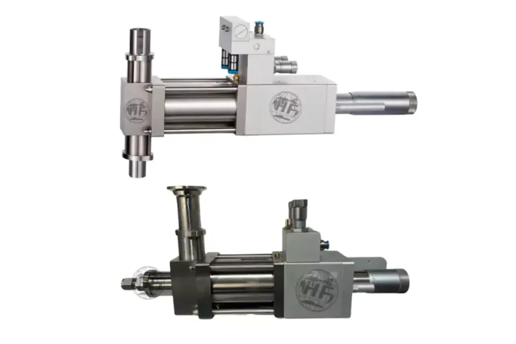 Two Hife equipment assemblies with projecting shafts