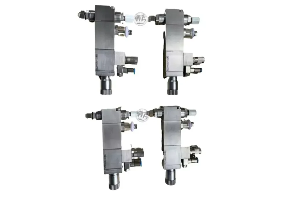 Four metallic Hife equipment assemblies
