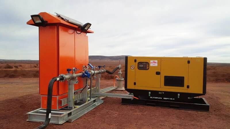 Dewatering Bore Pumps Setup Back