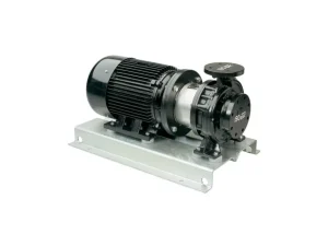 Davey pump connected to a black electric motor