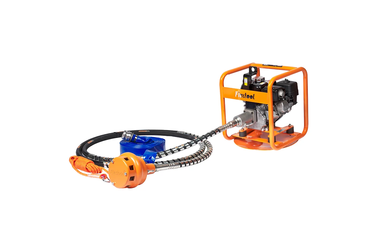 Flextool portable equipment with a connected hose