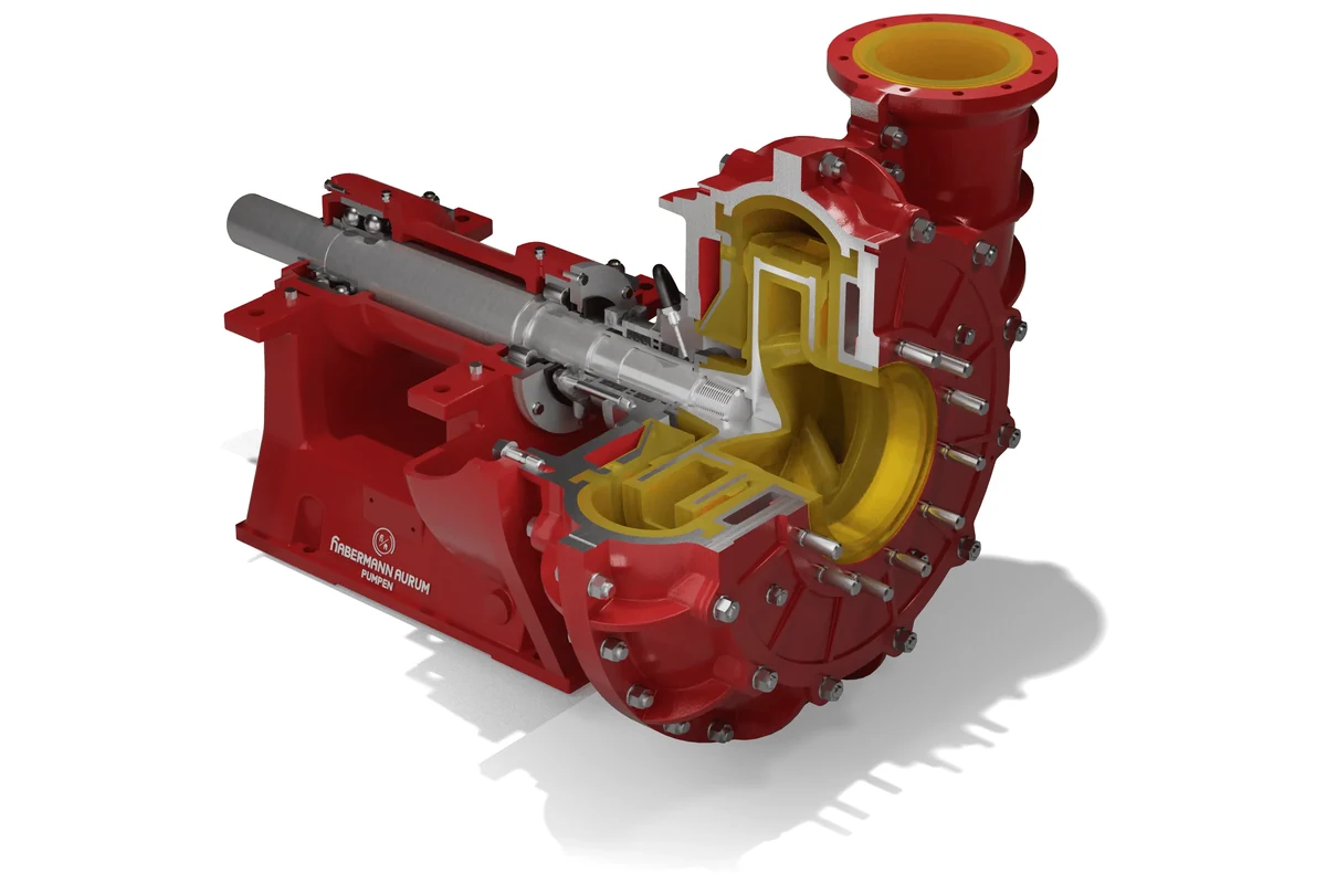 Habermann Aurum red pump cutaway