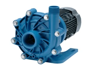 Tmag blue pump with a black electric motor