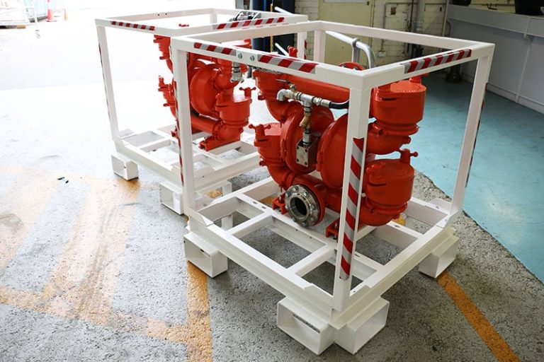 wilden T20 cast iron pumps side