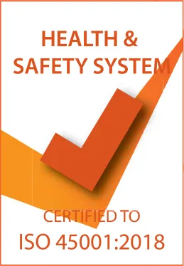 ISO 45001 workplace health and safety system graphic