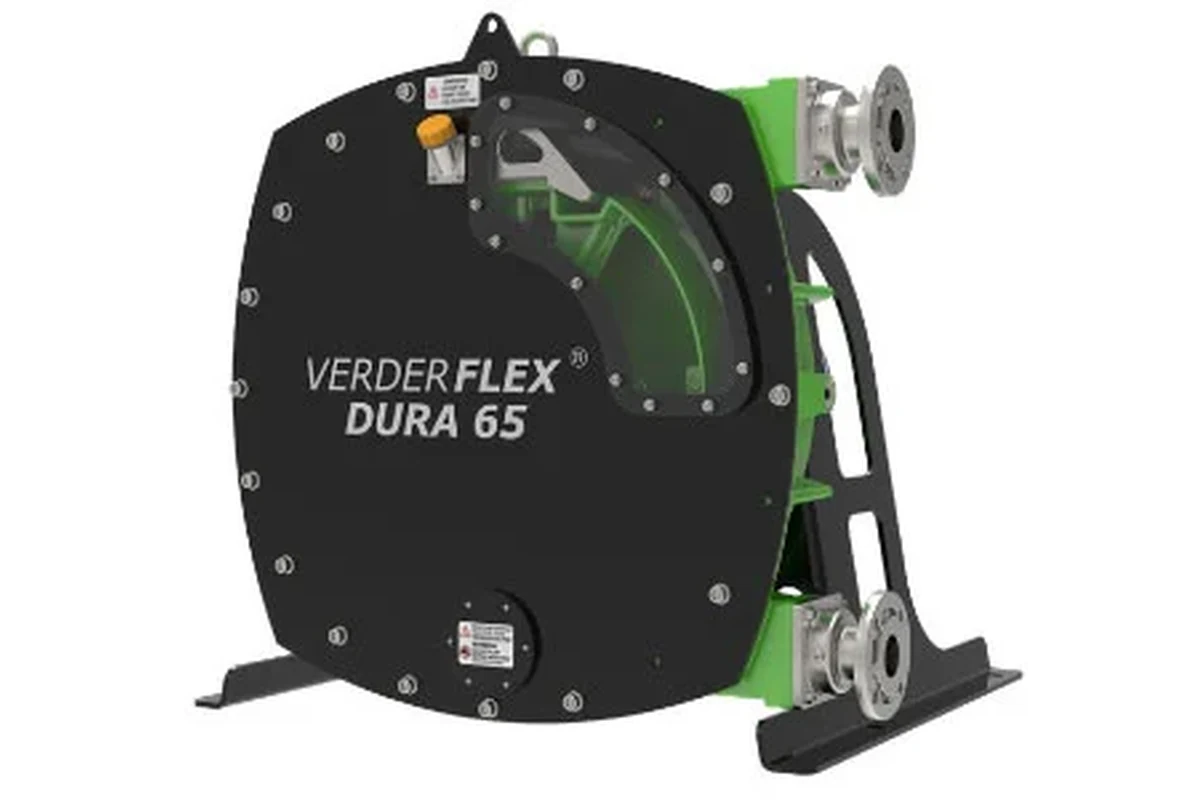 Verderflex Dura 65 pump with black circular housing
